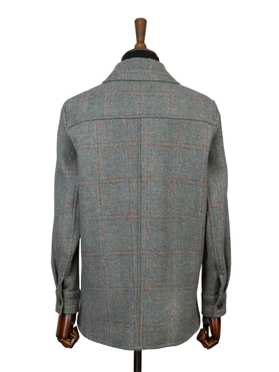 Harris Tweed Jackie Overshirt - Teal Check