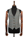 Harris Tweed Ladies Janet Waistcoat - Teal Check
