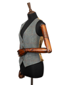 Harris Tweed Ladies Janet Waistcoat - Teal Check