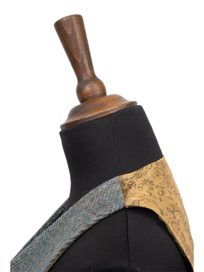 Harris Tweed Ladies Janet Waistcoat - Teal Check