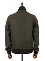Harris Tweed Joe Baseball Jacket - Forest Green Herringbone