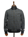 Harris Tweed Joe Baseball Jacket Grey Windowpane