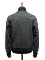 Harris Tweed Joe Baseball Jacket Grey Windowpane