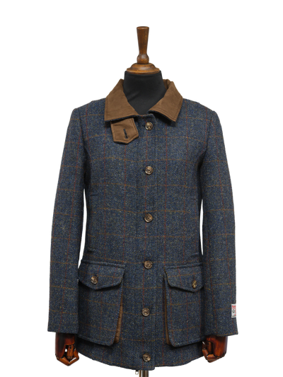 Harris Tweed Juliet Field - Coat Blue Multi