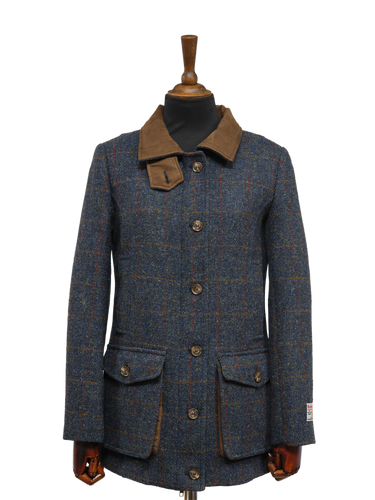 Harris Tweed Juliet Field - Coat Blue Multi