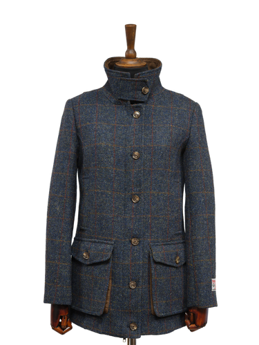 Harris Tweed Juliet Field - Coat Blue Multi