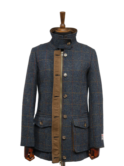 Harris Tweed Juliet Field - Coat Blue Multi