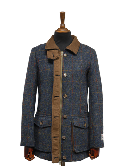 Harris Tweed Juliet Field - Coat Blue Multi