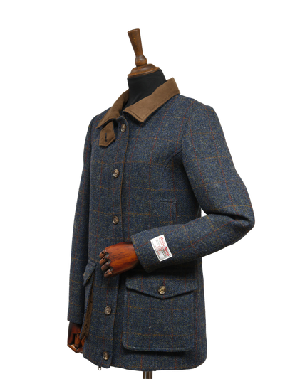 Harris Tweed Juliet Field - Coat Blue Multi