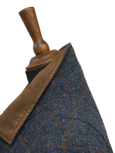 Harris Tweed Juliet Field - Coat Blue Multi