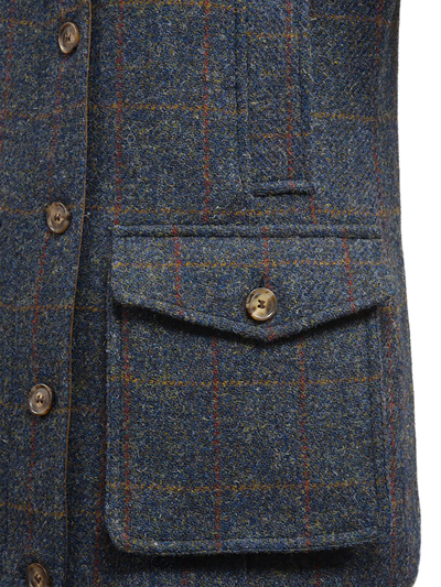 Harris Tweed Juliet Field - Coat Blue Multi