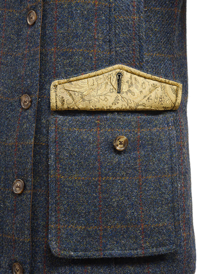 Harris Tweed Juliet Field - Coat Blue Multi