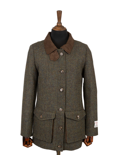 Harris Tweed Juliet Field Coat - Forest Green HB
