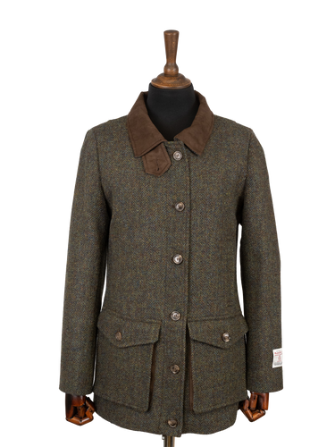 Harris Tweed Juliet Field - Coat Forest Green HB