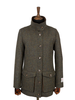 Harris Tweed Juliet Field Coat - Forest Green HB
