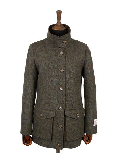 Harris Tweed Juliet Field Coat - Forest Green HB