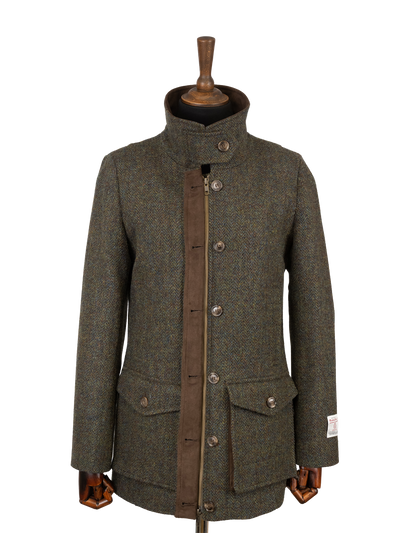 Harris Tweed Juliet Field Coat - Forest Green HB