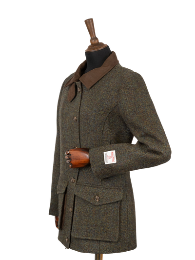 Harris Tweed Juliet Field Coat - Forest Green HB
