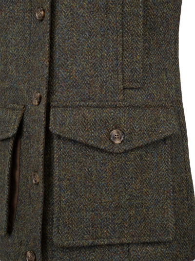 Harris Tweed Juliet Field Coat - Forest Green HB