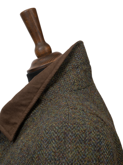Harris Tweed Juliet Field Coat - Forest Green Herringbone