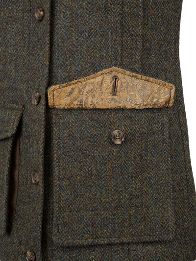 Harris Tweed Juliet Field Coat - Forest Green HB