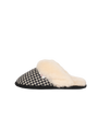 Harris Tweed Kate Slippers - Black/White Houndstooth