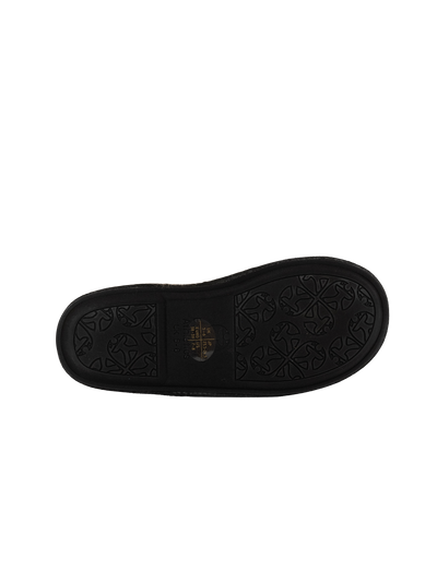 Harris Tweed Kate Slippers - Black/White Houndstooth