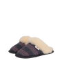 Harris Tweed Kate Slippers - Denim/Pink Stripe