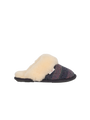 Harris Tweed Kate Slippers - Denim/Pink Stripe