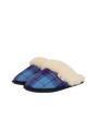 Harris Tweed Kate Slippers - Denim/Purple Check