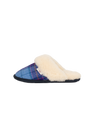 Harris Tweed Kate Slippers - Denim/Purple Check