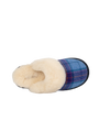 Harris Tweed Kate Slippers - Denim/Purple Check