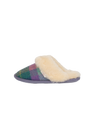 Harris Tweed Kate Slippers - Lilac/Blue Check