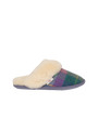 Harris Tweed Kate Slippers - Lilac/Blue Check