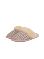 Harris Tweed Kate Slippers - Natural POW Check
