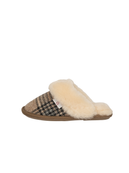 Harris Tweed Kate Slippers - Nutmeg Check
