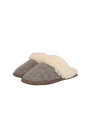 Harris Tweed Kate Slippers - Oat Pink Herringbone