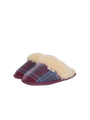 Harris Tweed Kate Slippers - Pink/Damson Check
