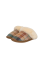 Harris Tweed Kate Slippers - Sand Honey Check
