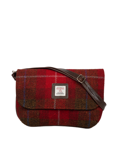 Harris Tweed Katie Bag - A001 (Brown Leather)