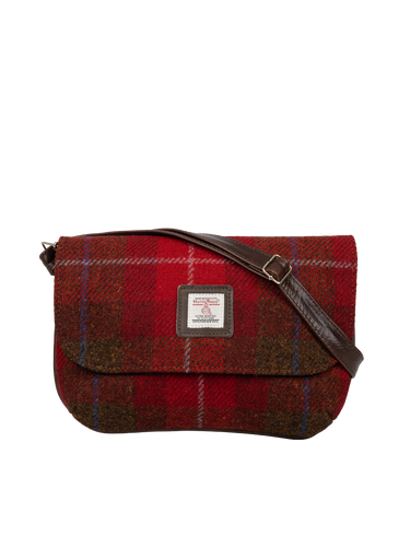 Harris Tweed Katie Bag - A001 (Brown Leather)