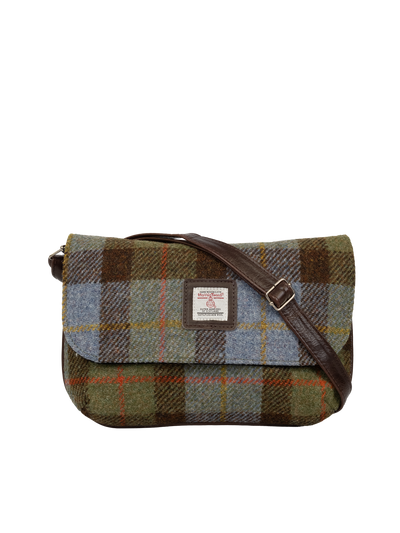 Harris Tweed Katie Bag - A017 (Brown Leather)