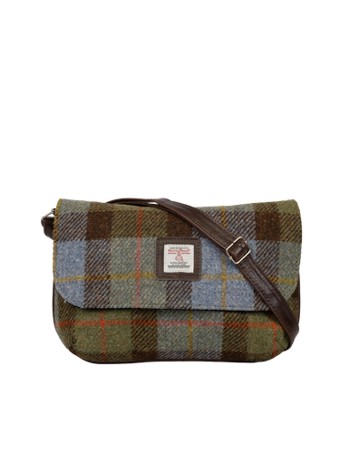 Harris Tweed Katie Bag - A017 (Brown Leather)