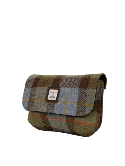 Harris Tweed Katie Bag - A017 (Brown Leather)