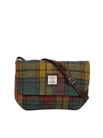 Harris Tweed Katie Bag - A0194 (Brown Leather)
