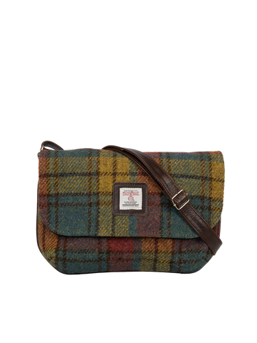 Harris Tweed Katie Bag - A0194 (Brown Leather)