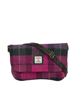 Harris Tweed Katie Bag - A0257 (Black Leather)