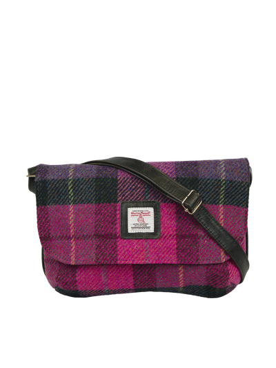 Harris Tweed Katie Bag - A0257 (Black Leather)