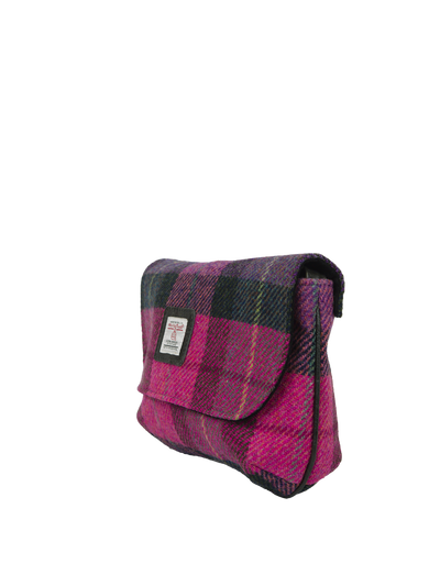 Harris Tweed Katie Bag - A0257 (Black Leather)