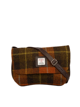 Harris Tweed Katie Bag - A0258 (Brown Leather)